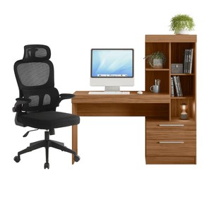 Combo Escritorio Ciprés Café + Silla Master