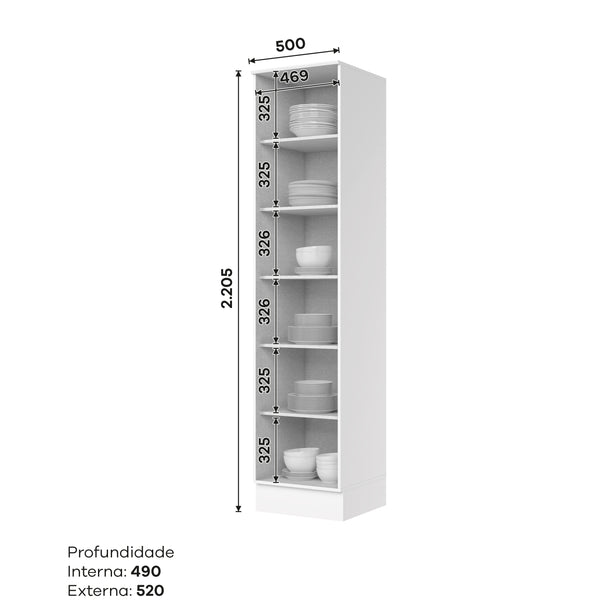 Mueble de Cocina Despensa Americana Blanco