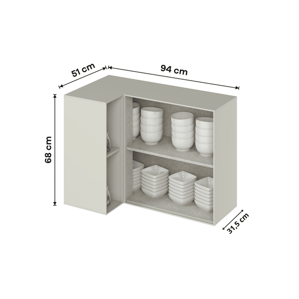 Mueble Cocina Aéreo Esquinero Fineze Arena