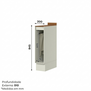 Mueble Cocina Toallero Fineze Canela