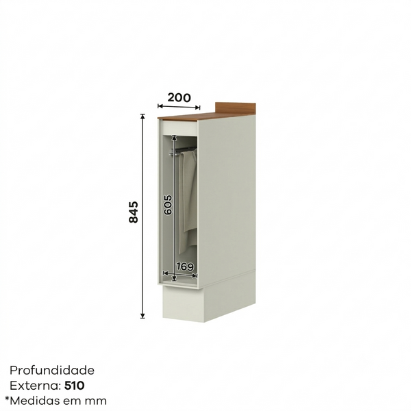 Mueble Cocina Toallero Fineze Canela