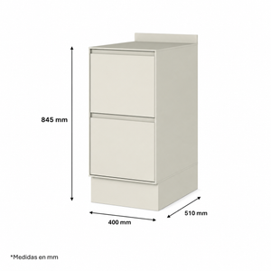 Mueble Cocina Base 2 Cajones 40 cm Fineze Arena