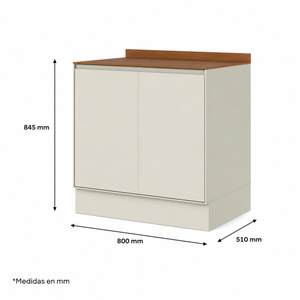 Mueble Cocina Base 2P 80 cm Fineze Canela
