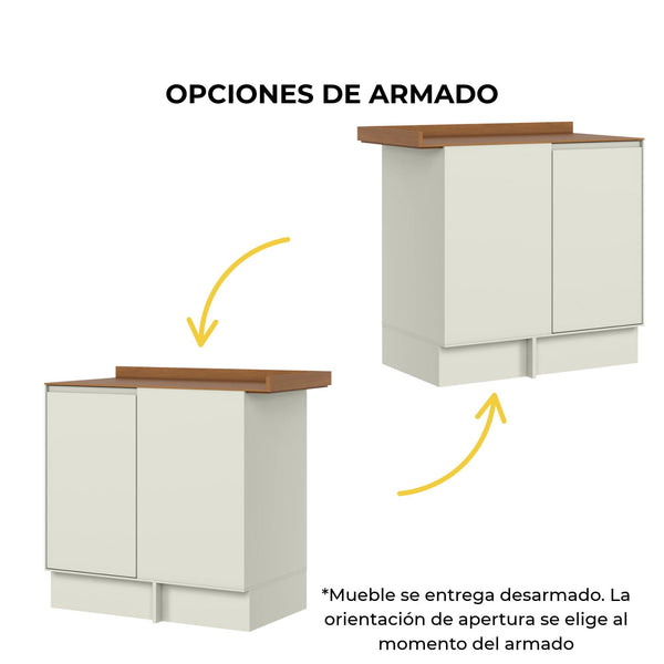 Mueble Cocina Base Esquinero Fineze Canela