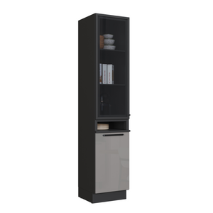 Mueble Cocina Despensa 2P Vidrio 50 cm Delta Gris