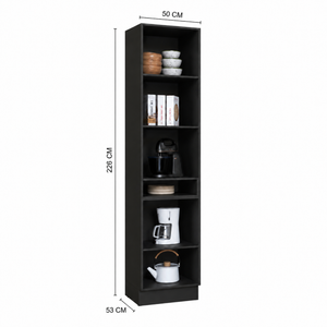Mueble Cocina Despensa 2P Vidrio 50 cm Delta Gris