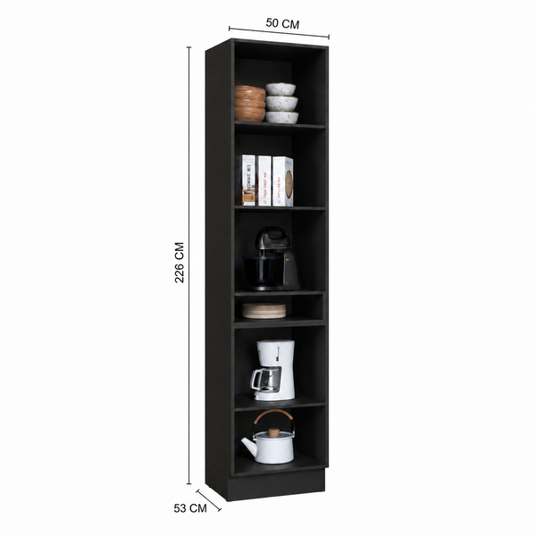 Mueble Cocina Despensa 2P Vidrio 50 cm Delta Gris