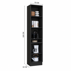 Mueble Cocina Despensa 2P Vidrio 50 cm Delta Gris