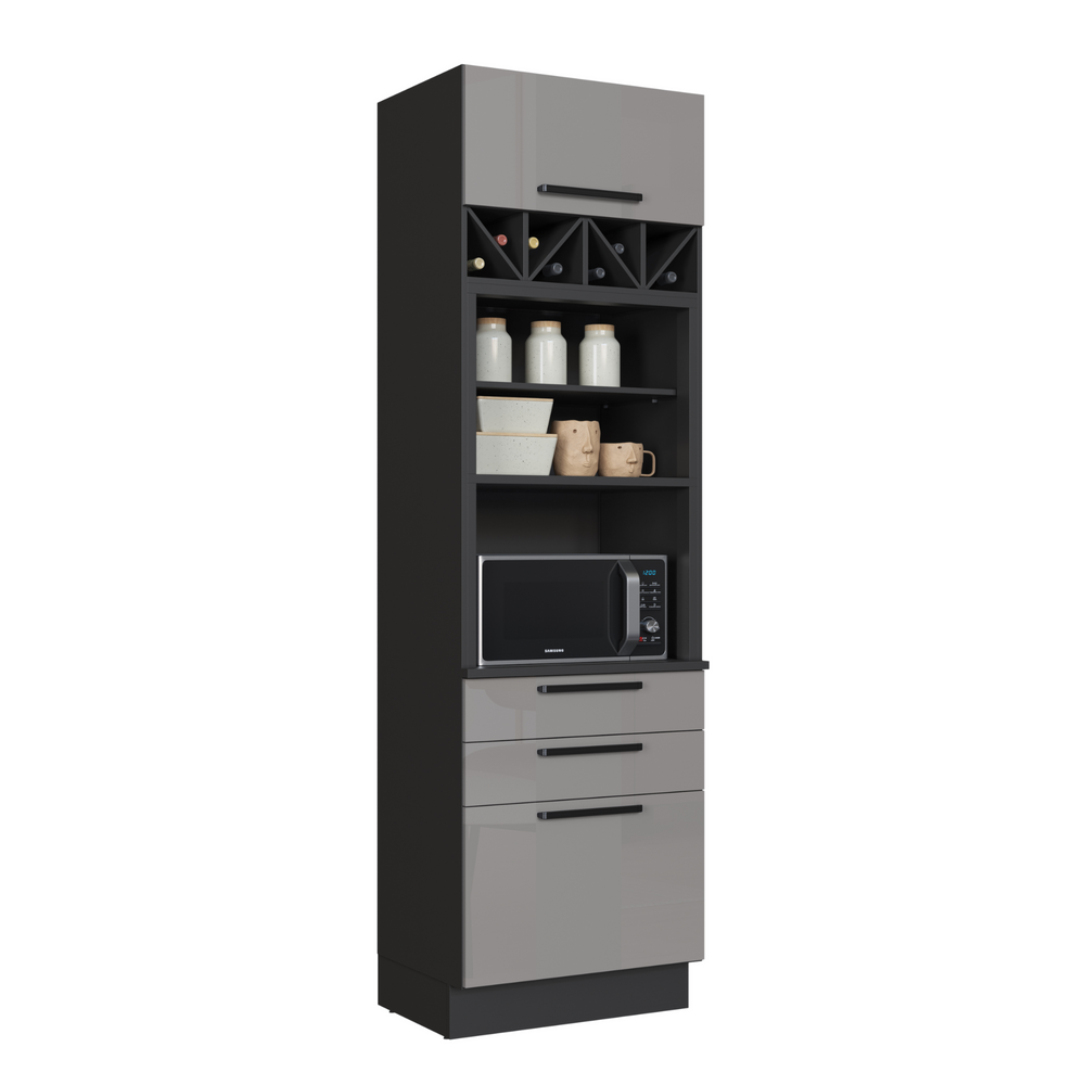 Mueble Cocina Torre Microondas 70 cm Delta Gris