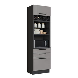 Mueble Cocina Torre Microondas 70 cm Delta Gris