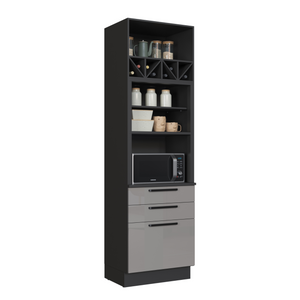 Mueble Cocina Torre Microondas 70 cm Delta Gris