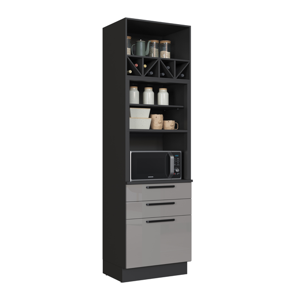 Mueble Cocina Torre Microondas 70 cm Delta Gris