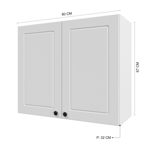 Mueble Cocina Aéreo 2P 80 cm ECO Blanco