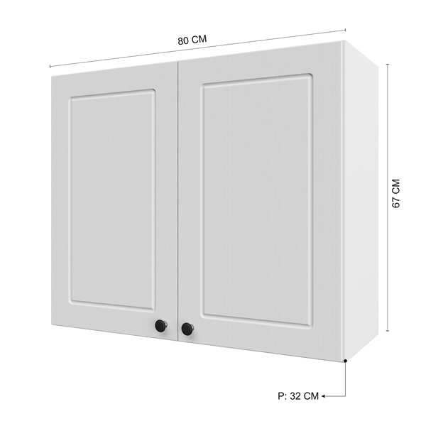 Mueble Cocina Aéreo 2P 80 cm ECO Blanco