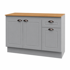 Mueble Cocina Base 3 Pta. 1 Caj. 120 cm ECO Gris/Café