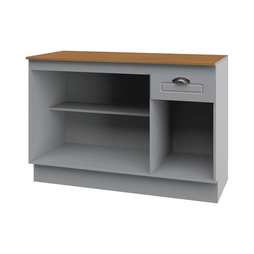 Mueble Cocina Base 3 Pta. 1 Caj. 120 cm ECO Gris/Café