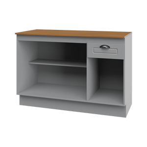 Mueble Cocina Base 3 Pta. 1 Caj. 120 cm ECO Gris/Café