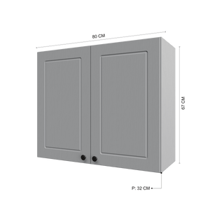 Mueble Cocina Aéreo 2P 80 cm ECO Gris