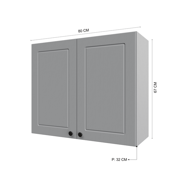 Mueble Cocina Aéreo 2P 80 cm ECO Gris