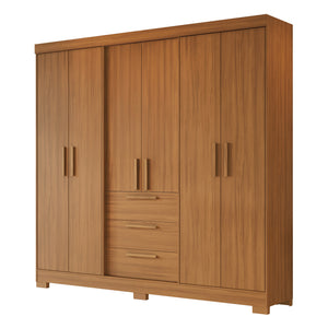 Closet Mara 6 Puertas 3 Cajones Café