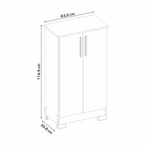 Zapatera Alaska 2 Puertas Off white/Café