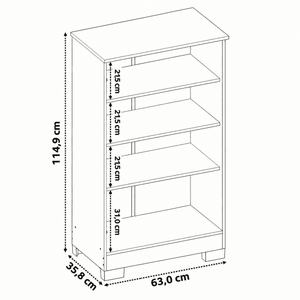 Zapatera Alaska 2 Puertas Off white/Café