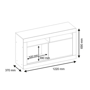 Rack Tv 50" Abeto Café/Off white