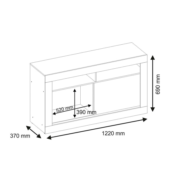 Rack Tv 50" Abeto Café/Off white