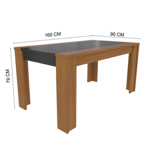 Juego Comedor Dante 6 Sillas Grafito