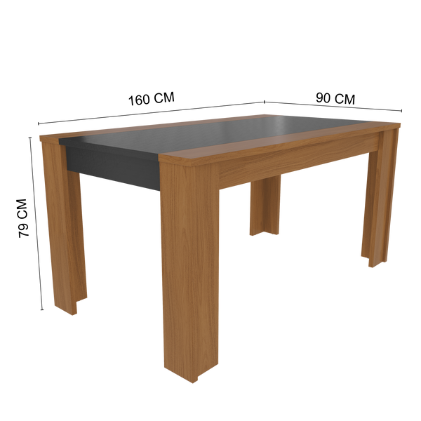 Juego Comedor Dante 6 Sillas Grafito