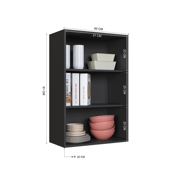 Mueble Cocina Aéreo 1P 60 cm Delta Gris