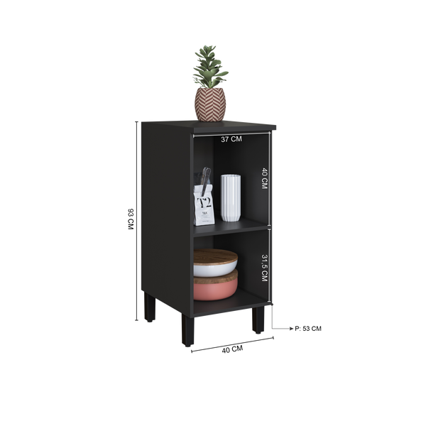 Mueble Cocina Base 1P 40 cm Delta Gris