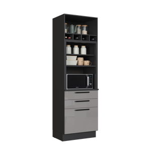 Mueble Cocina Torre Microondas 70 cm Delta Gris