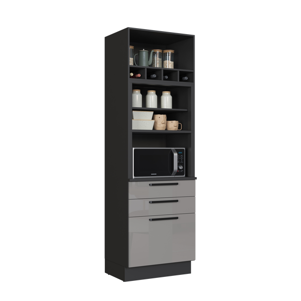 Mueble Cocina Torre Microondas 70 cm Delta Gris