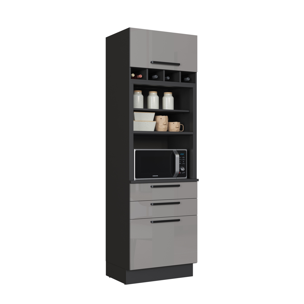 Mueble Cocina Torre Microondas 70 cm Delta Gris