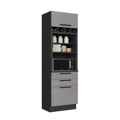 Mueble Cocina Torre Microondas 70 cm Delta Gris
