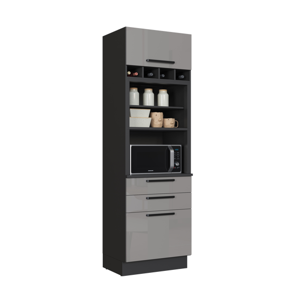 Mueble Cocina Torre Microondas 70 cm Delta Gris