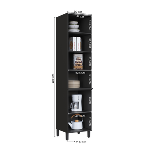 Mueble Cocina Despensa 2P 50 cm Delta Gris