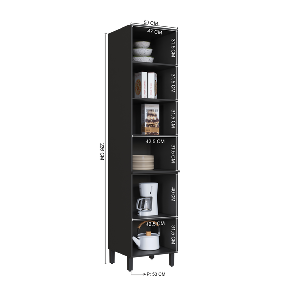 Mueble Cocina Despensa 2P 50 cm Delta Gris