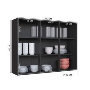 Mueble Cocina Aéreo 3P 120 cm Delta Gris