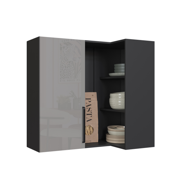 Mueble Cocina Aéreo Esquinero Delta Gris