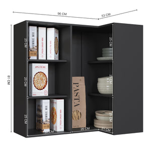 Mueble Cocina Aéreo Esquinero Delta Gris