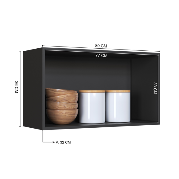 Mueble Cocina Aéreo 1P 80 cm Delta Gris