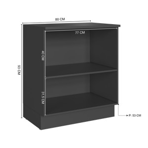 Mueble Cocina Base 2P 80 cm Delta Gris