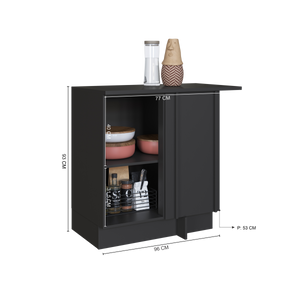 Mueble Cocina Base Esquinero Delta Gris