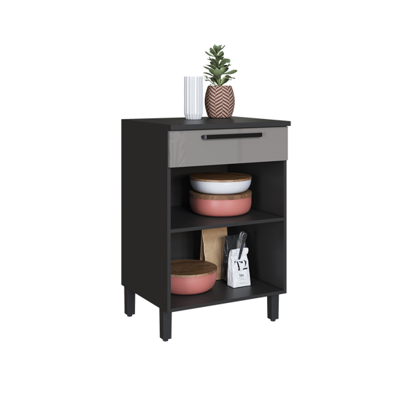 Mueble Cocina Base 1 Pta. 1 Caj. 60 cm Delta Gris