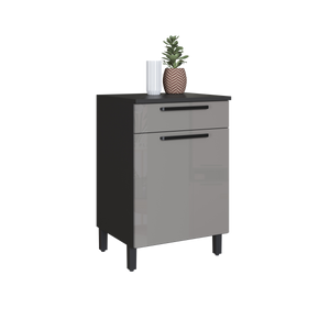 Mueble Cocina Base 1 Pta. 1 Caj. 60 cm Delta Gris