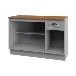 Mueble Cocina Base 3 Pta. 1 Caj. 120 cm ECO Gris/Café