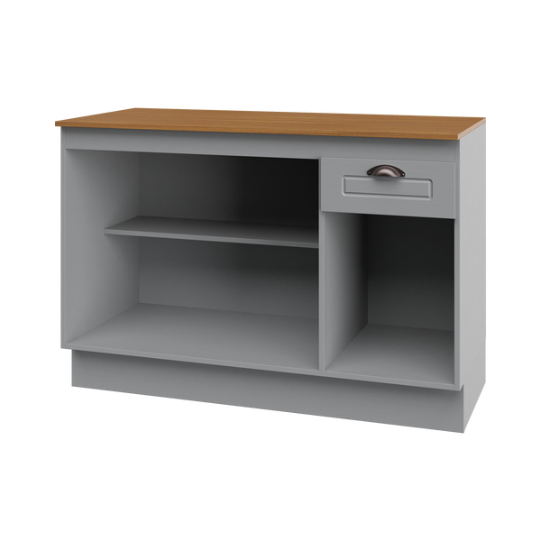 Mueble Cocina Base 3 Pta. 1 Caj. 120 cm ECO Gris/Café