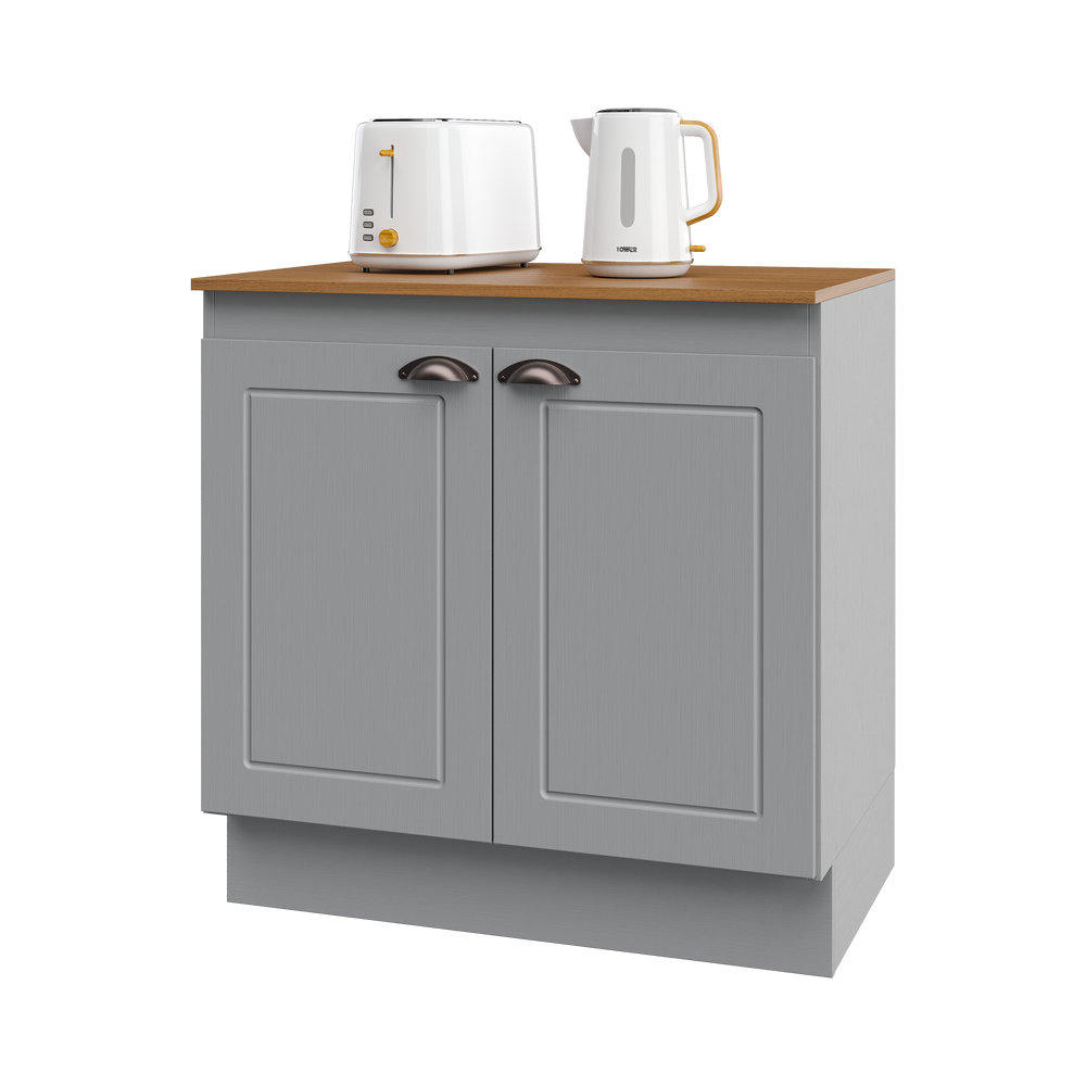 Mueble Cocina Base 2P 80 cm ECO Gris/Café